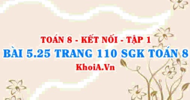 Bài 5.25 trang 110 SGK Toán 8 tập 1 Kết nối tri thức